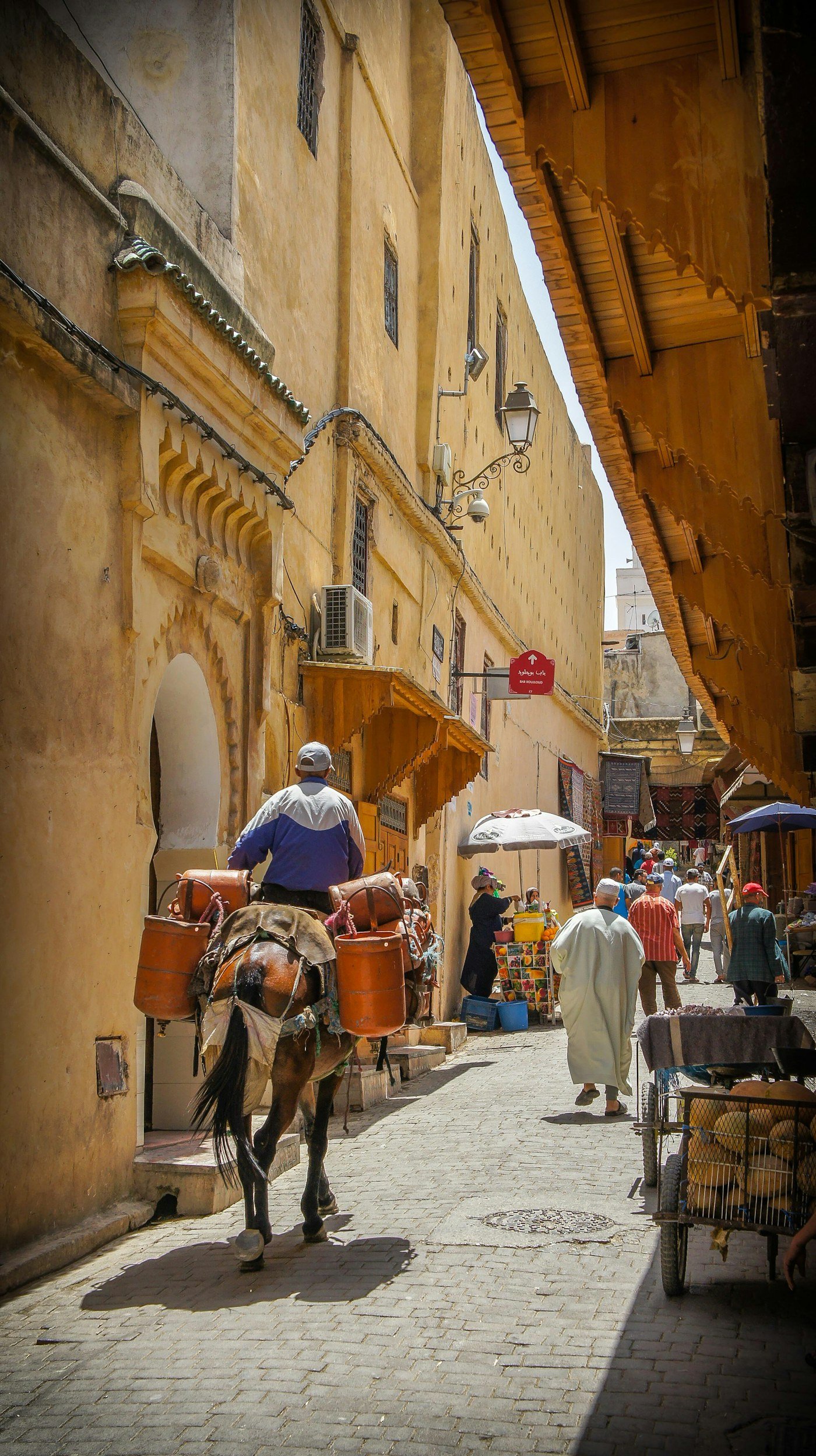 A traditional lane in the old medina of Fes