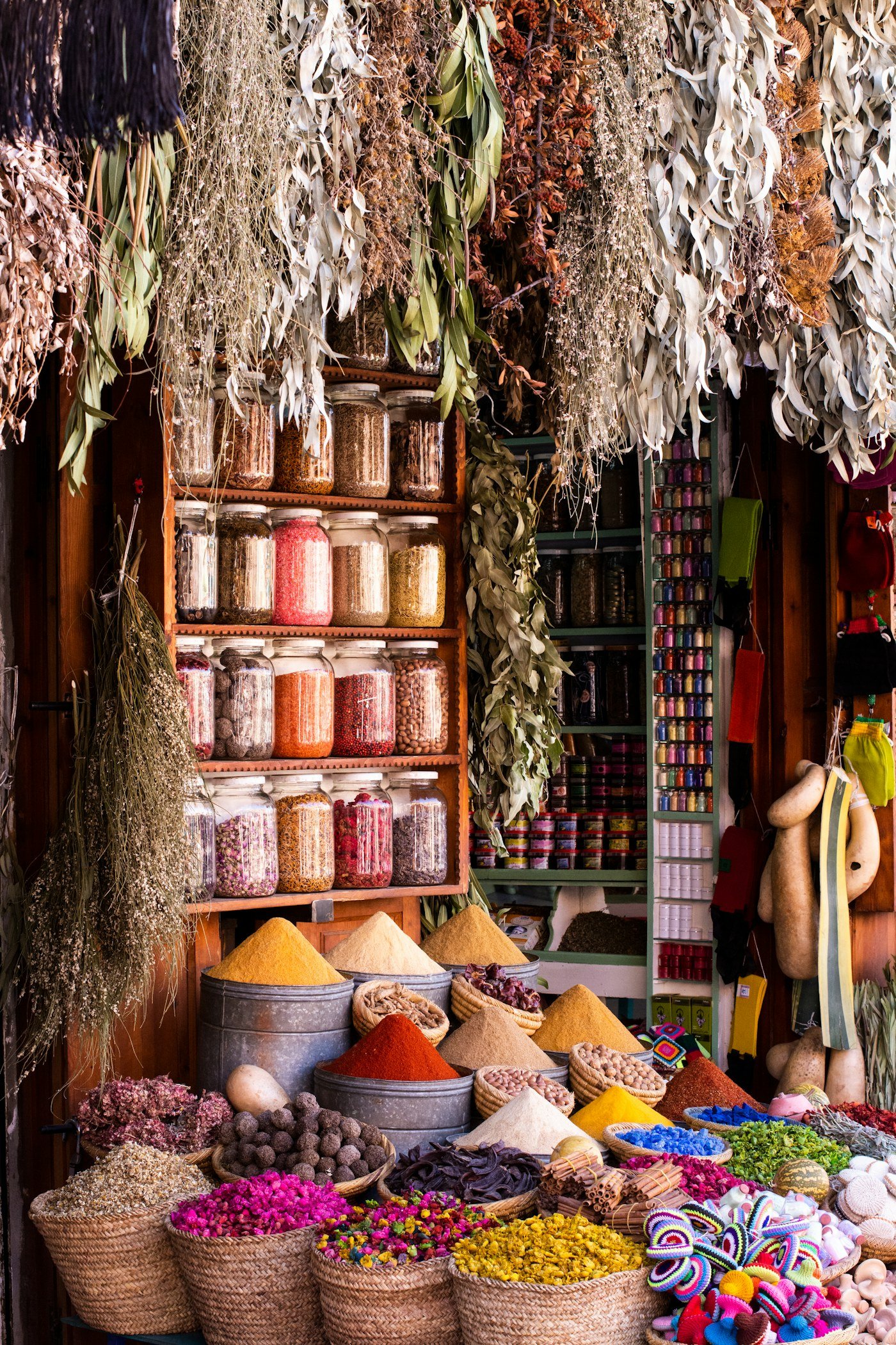 Serene Moroccan riad courtyard